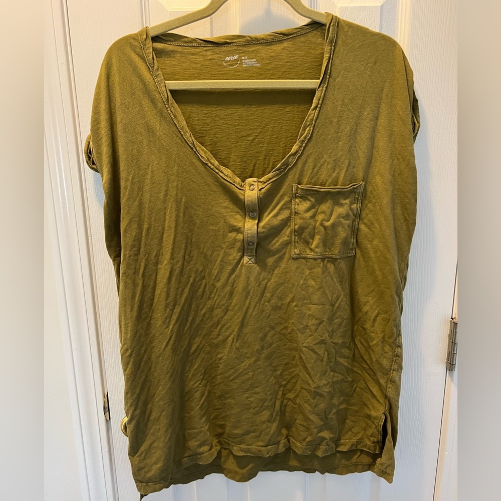 AE oversized Henley tee